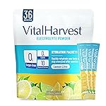 VitalHarvest 36 Sticks Electrolytes Powder Packets Sugar Free Hydration Packets Electrolyte Liquid Daily IV Drink Mix with Lemon Lime, Low Sodium, 0 Calorie