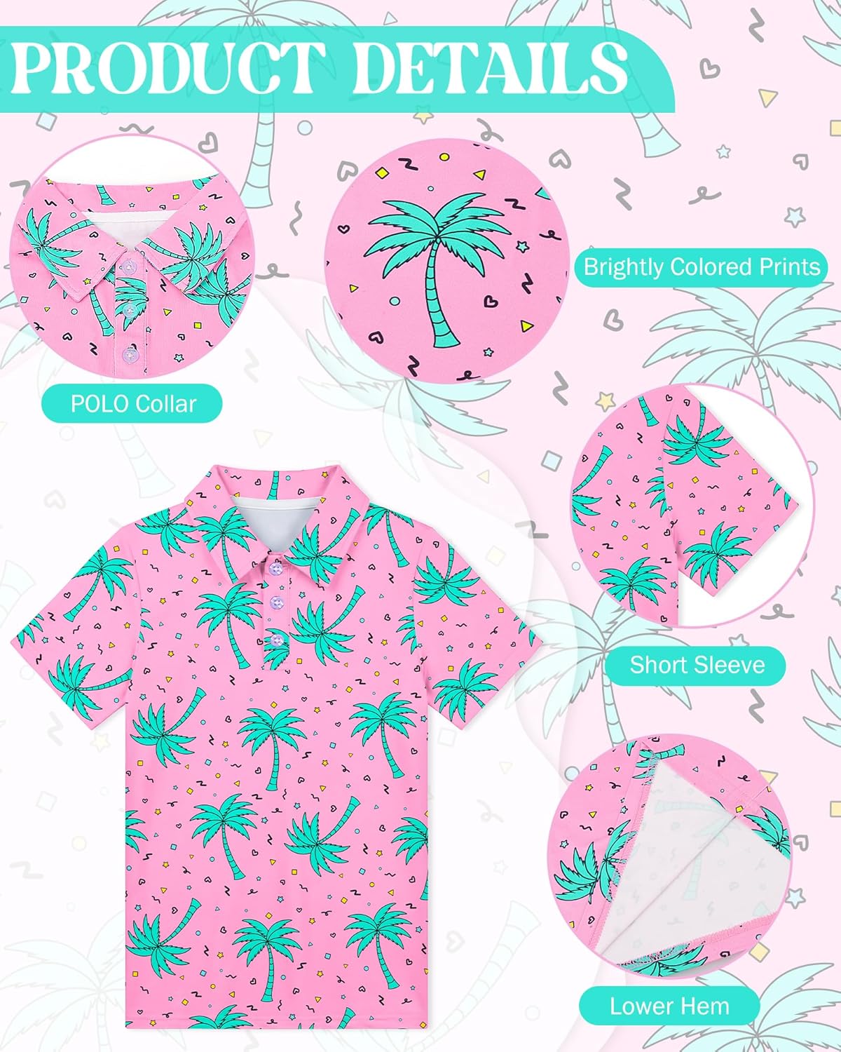 Boys Polo Shirt Golf Short Sleeve Performance Dry Fit Stretch School Uniform Shirts for Boys 7-14 Years - Image 4