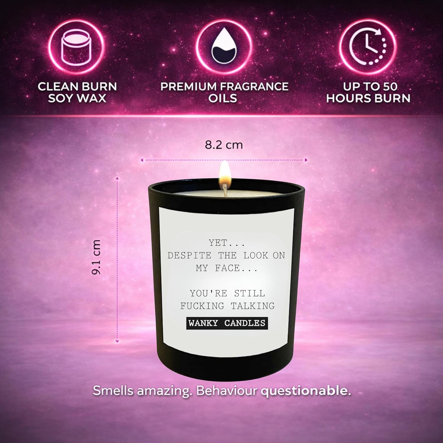 Wanky Candle listings for Black Jars (Yet Despite The Look on My face)