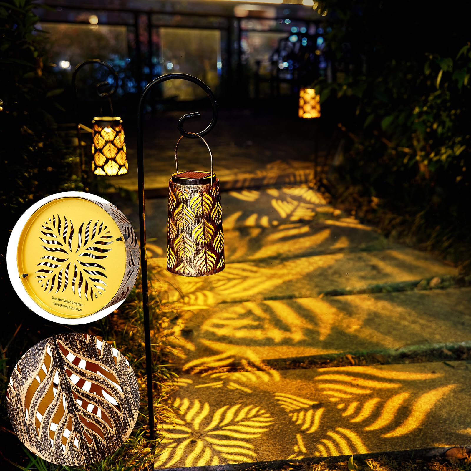 2 luci solari da giardino per esterni, sospese o da terra, luce bianca calda, LED, IP65, adatte a patii, spazi esterni e balconi | Leroy Merlin