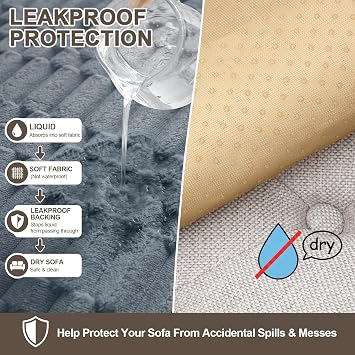 Smiry Waterproof Couch Covers for Dogs Washable, Non Slip Pet Sofa Cover