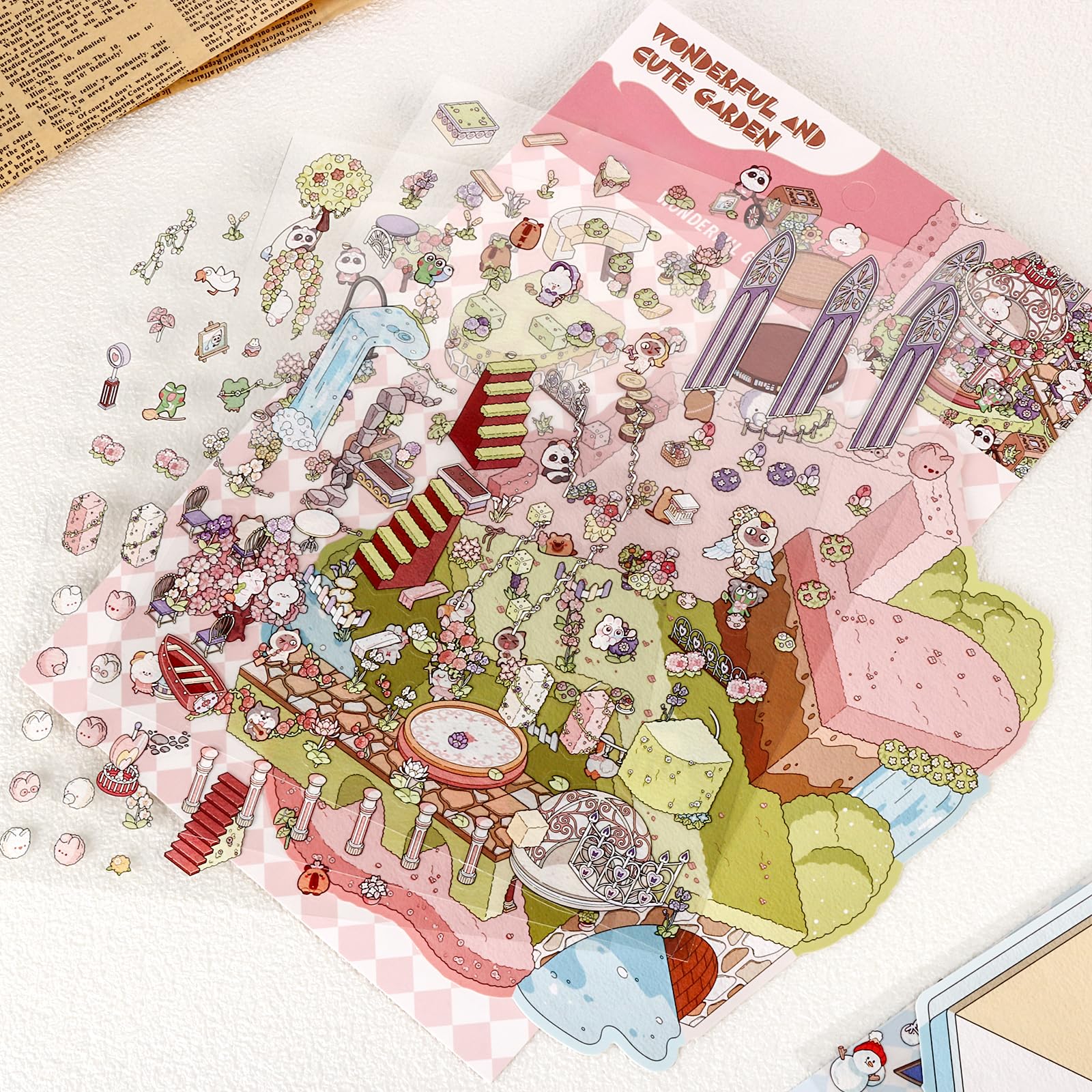Livre De Stickers 3D – 20 Scènes Cosy & Mignonnes à Créer Avec 2 Pinces, Activité Anti-Stress Et Créative Pour Enfants Et Adultes