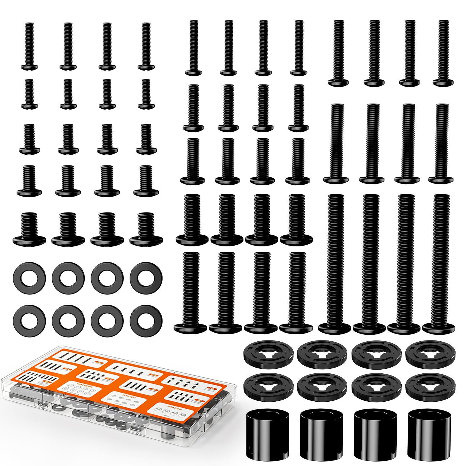 PUTORSEN VESA Schrauben Set M4 M5 M6 M8 mit Abstandshaltern