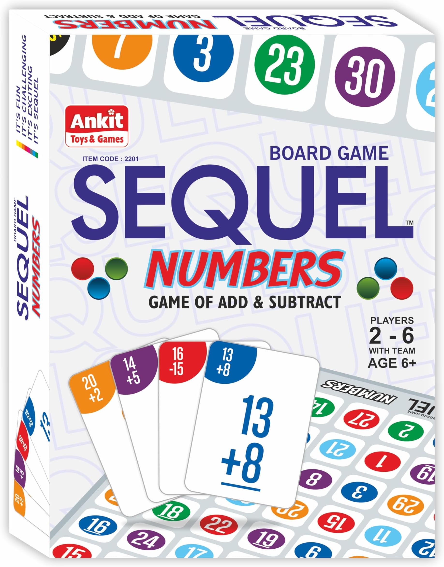 Sequel Board Game Classic Game for Kids, Children Enhances Critical Thinking and Strategy Durable Game Set Ideal for Family (Sequel Numbers)