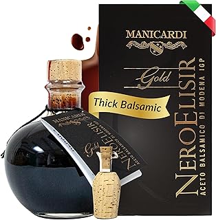 MANICARDI Balsamic Vinegar of Modena PGI - Dense Gold Elisir with Drip-S...
