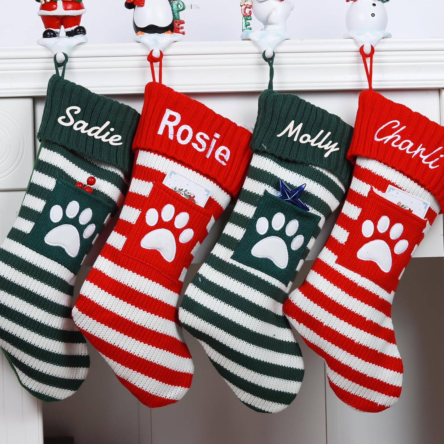 JOULUY 1PCS Dog Stockings Christmas Cat Stcoking