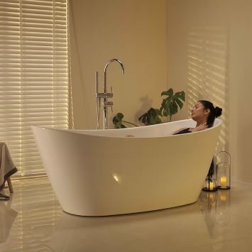 67 Luxury Freestanding Bathtub - Deep Soak Acrylic Tub