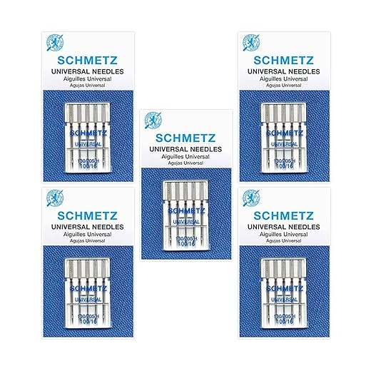 25 Schmetz Universal Sewing Machine Needles 130/705H 15x1H Size 100/1625