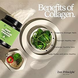 Zen Principle Grass-Fed Agglomerated Hydrolyzed Collagen Peptides 1.5 lb. Anti-Aging Protein Powder for Healthy Hair, Skin, Joints. Paleo Friendly, GMO and Gluten Free, Pasture-Raised Bovine.