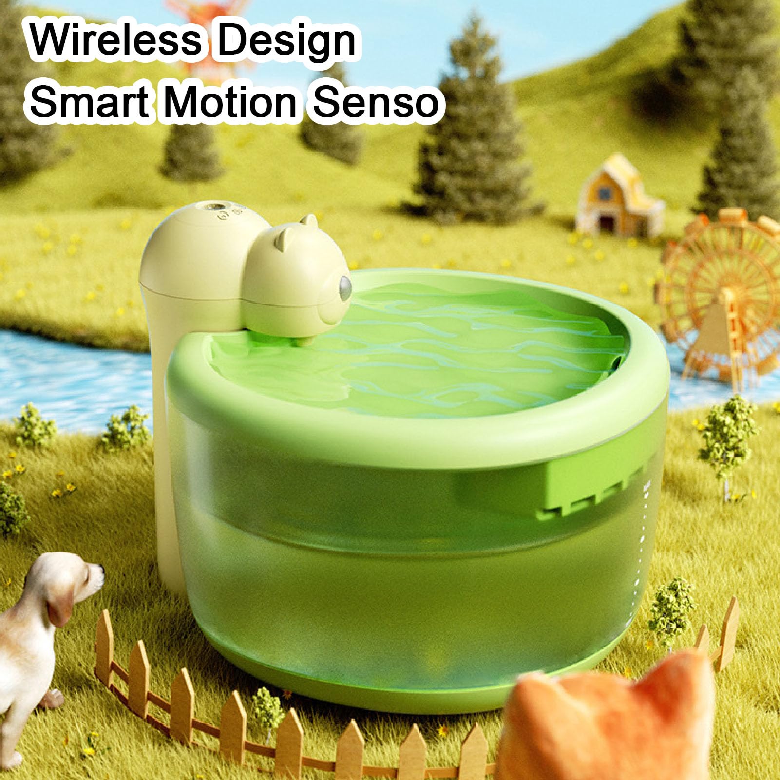 CLQ Automatische circulatie kat waterdispenser huisdier levert stromend water hond kat met levend waterbad drinkfontein