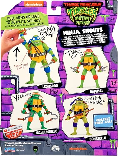 Miniatura 6 de Teenage Mutant Ninja Turtles Mutant Mayhem - Figura de 5.5 pulgadas Raphael Deluxe Ninja Shouts por Playmates Toys
