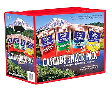 Amazon.com: Tim's Cascade Style Potato Chips, Variety Pack, 30 Count