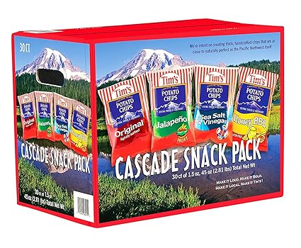 Amazon.com: Tim's Cascade Style Potato Chips, Variety Pack, 30 Count