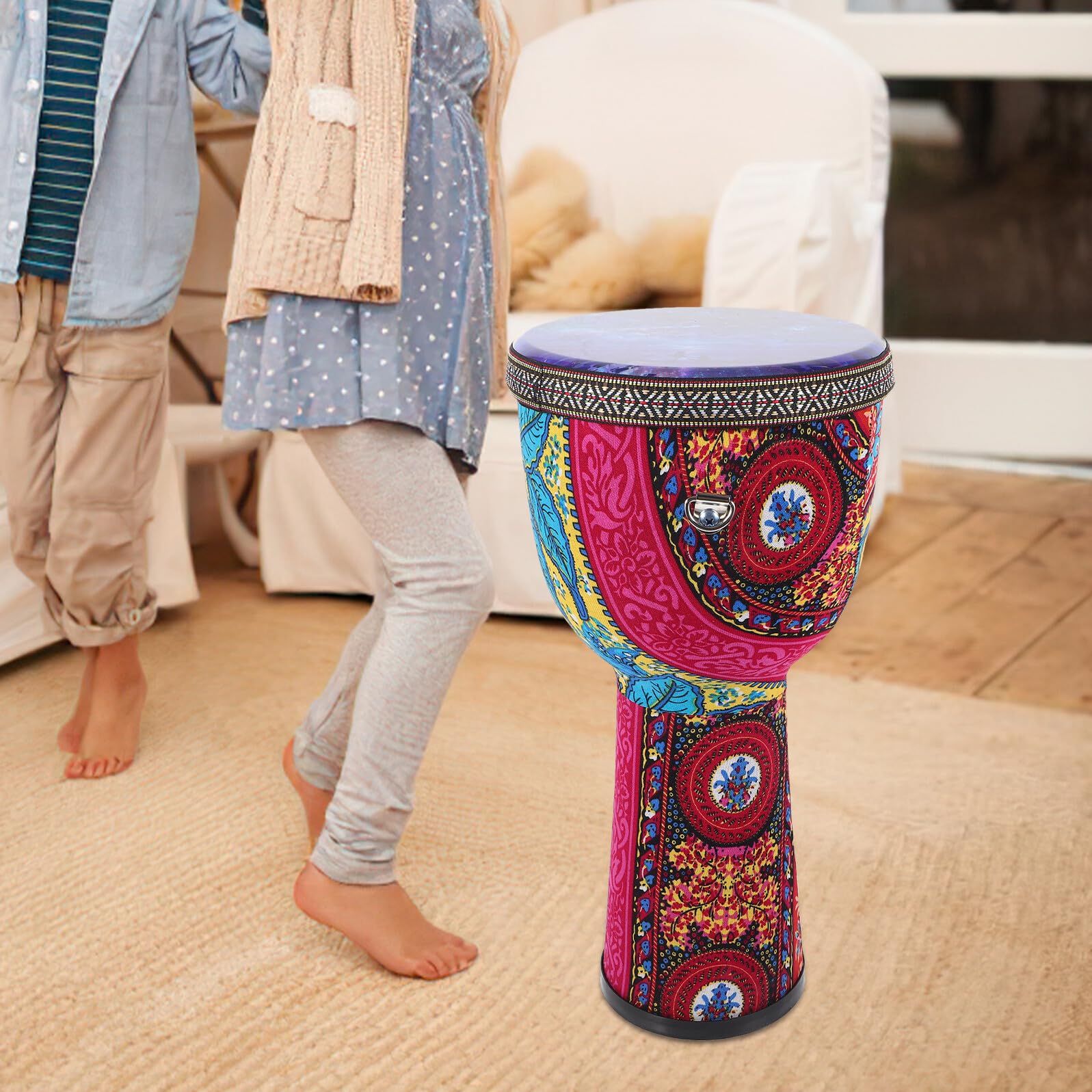 8 Zoll Pvc Djembe Trommel für Anfänger, Leicht und Tragbar | Kinder und Erwachsene, Feine Verarbeitung, Zartes Design, Handliche Form für Unterwegs
