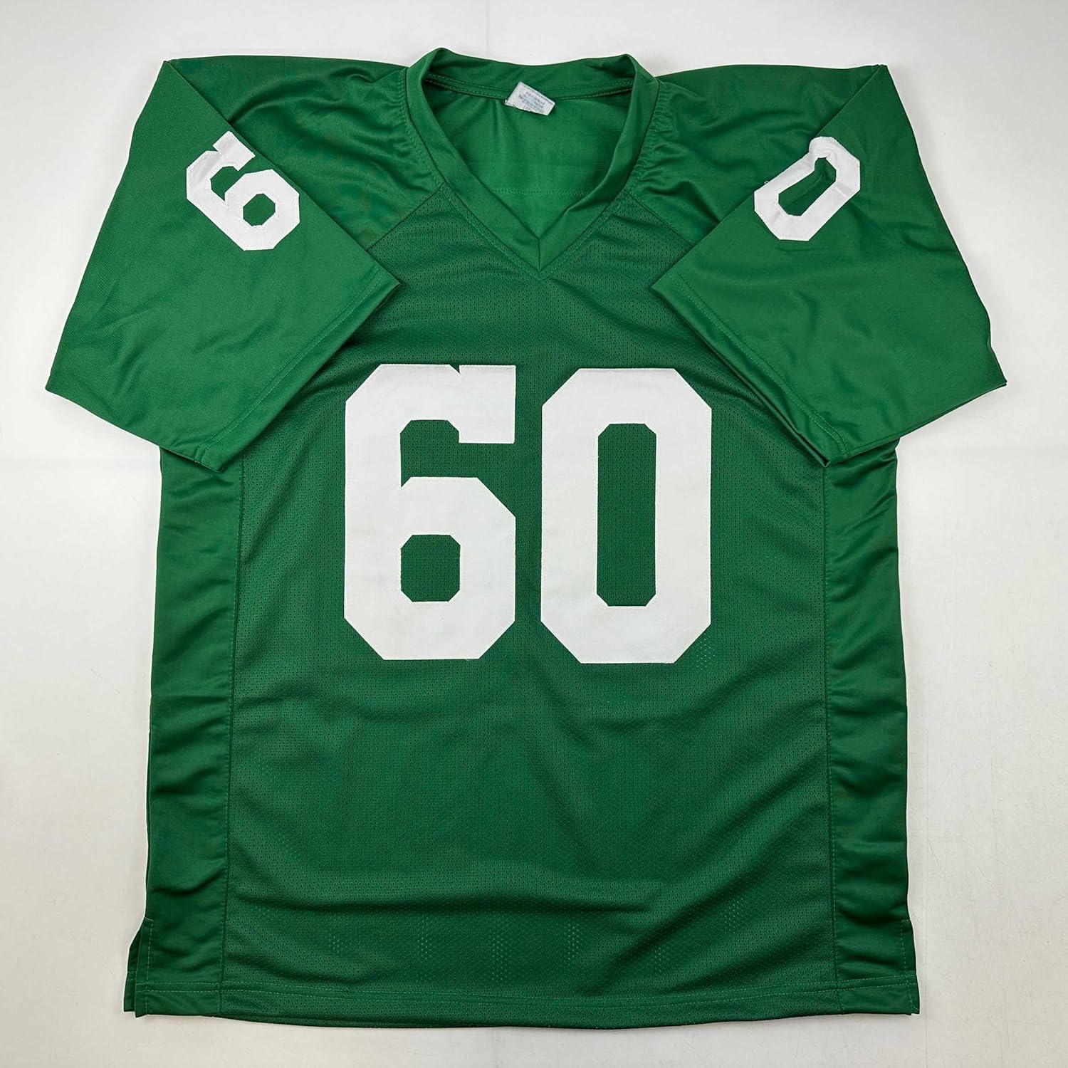 Facsimile Autographed Chuck Bednarik Philadelphia Kelly Green Reprint Laser Auto Football Jersey Size Men's XL