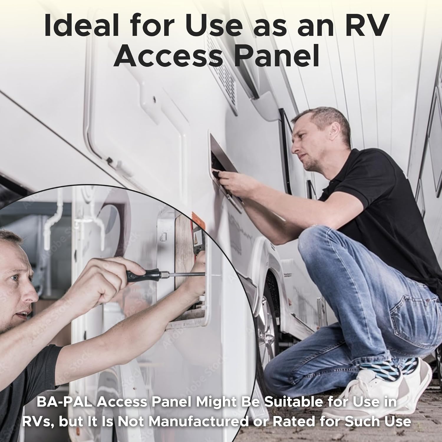 Best 24” x 24” Insulated Aluminum Access Panel, Non-Rated RV Access Door with Neoprene Gasket & 1” Thick Fiberglass Insulation, Corrosion Resistant Metal Access Panel, Key Operated Latch, BA-PAL