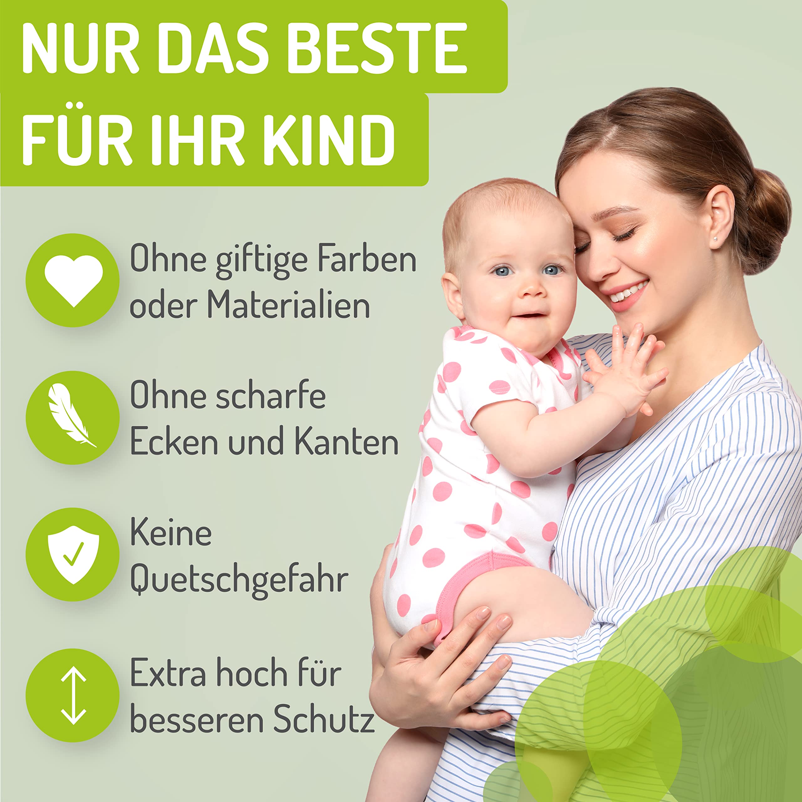 BOMI Kindertreppen Gitter XXL Merle Gittertür aus Metall Weiss Baby Schutzgitter Tür Kindersicherheit Breite 93-101 cm
