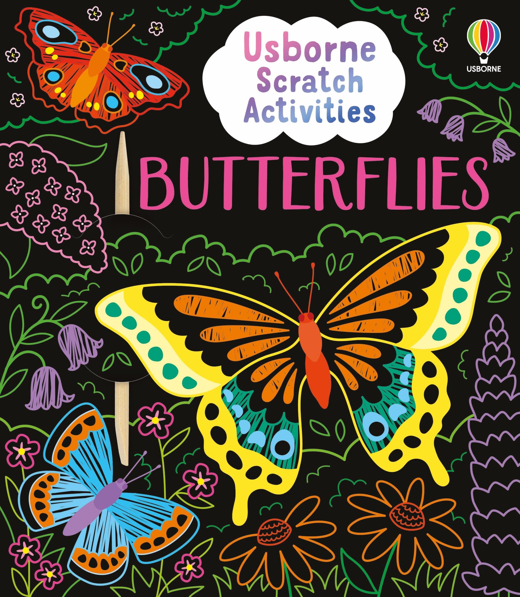 Usborne Scratch Activities Butterflies: A Fun Interactive Scratch Activity Book For Kids Featuring Butterfly Colouring and Puzzles
