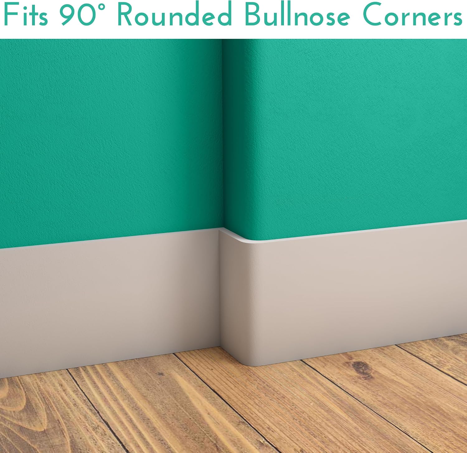 5.5" x 11/16" Rounded Outside Bullnose Corner Baseboard Molding and Trim Block. Pine. Primed White. Fits Standard 3/4" Rounded Bullnose Corners. (6)