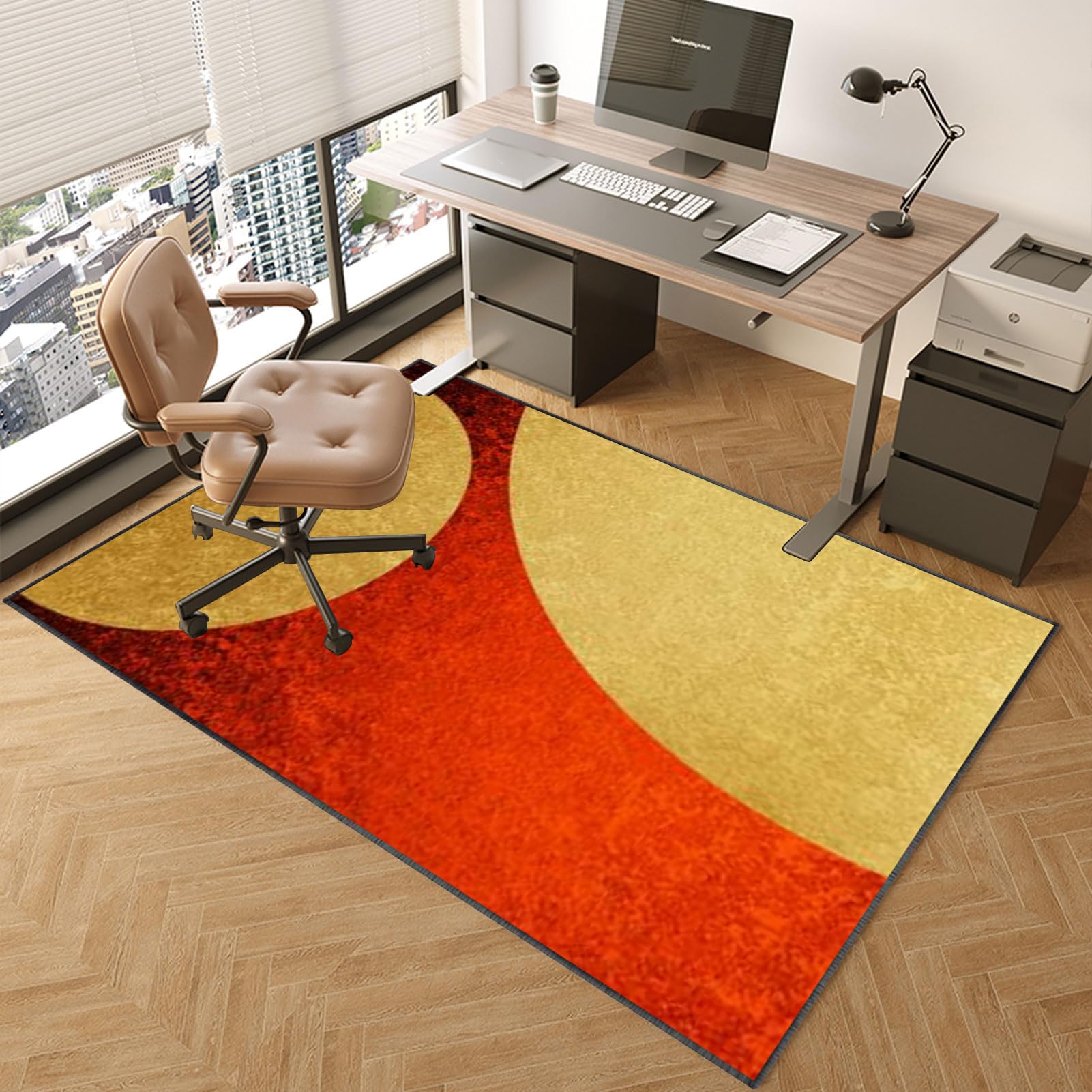 TOYOCC Chair Mat 70 x 100 cm Office Chair Mat for Hard Floor Non-Slip Gaming Chair Mats for Low Pile Carpet Protector Desk Chairmats Computer Rolling Chair Mat Home Hardwood Floor Protection Mat