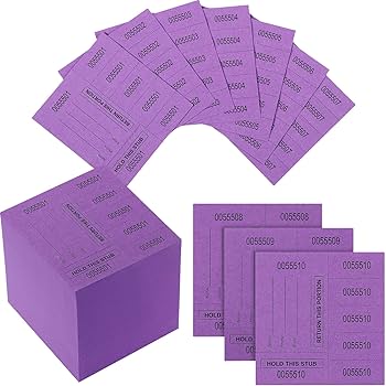 Amazon.com : Kosiz 1000 Sheet 5 Bid Raffle Tickets Chinese