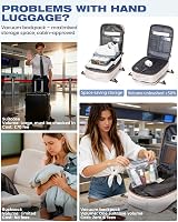 Rucsac de călătorie unisex SZLX pentru bagaj de mână, compartiment laptop, pentru zboruri EasyJet Ryanair, bagaj de cabină 45x36x20 cm sau 40x20x25 cm, port de încărcare, compartiment pentru pantofi 4