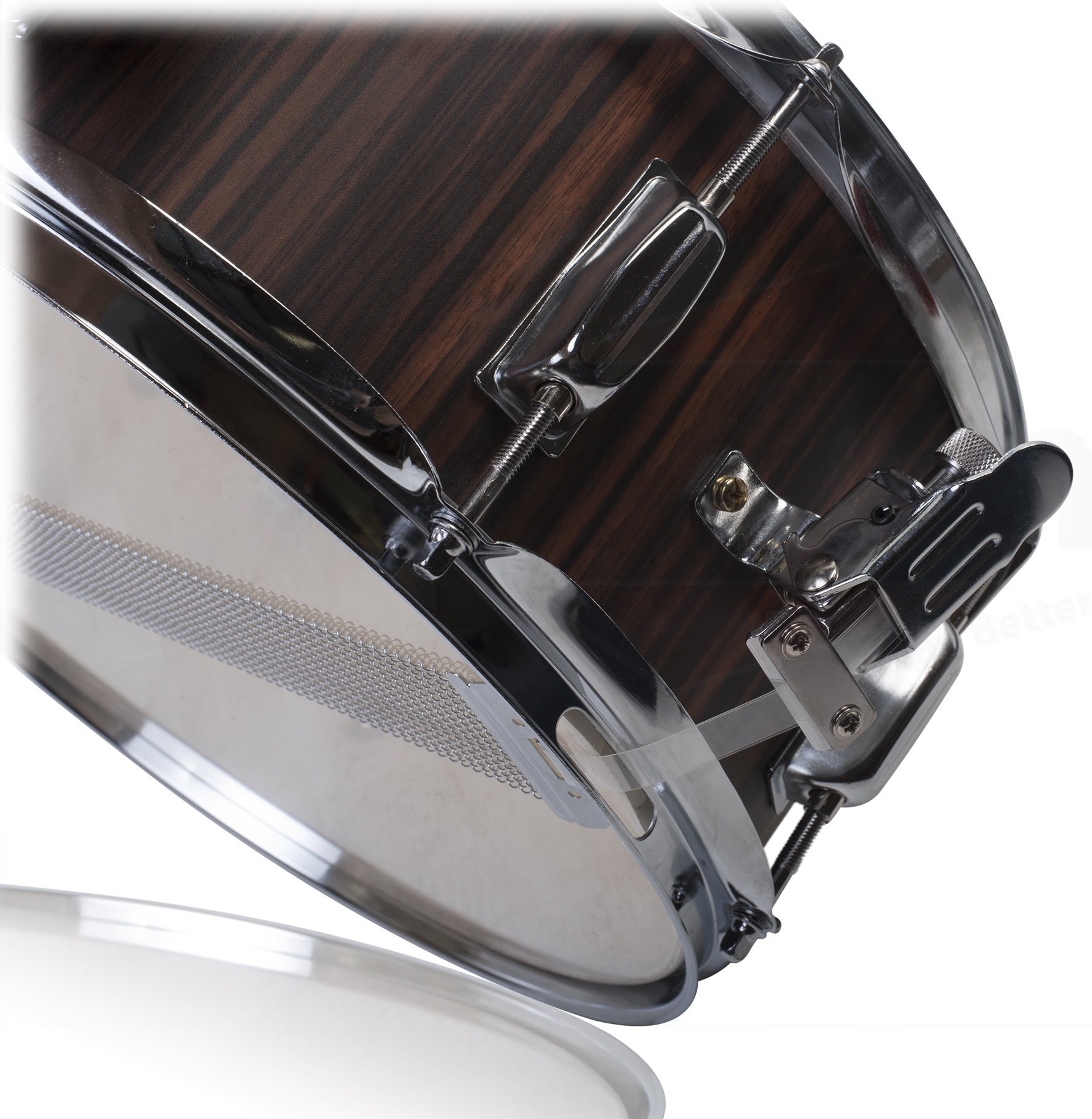 GRIFFIN Snare Drum 14 x 5.5 PoplarPro Edition Wood Shell with Black Hickory PVC Coated Head Snare Throw Off Key & 8 Tuning Lugs product thumbnail 3