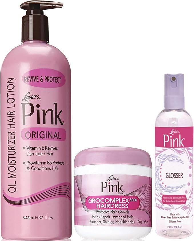 Lusters Pink CARE PACK Oil Moisturizer Hair Lotion 941ml,