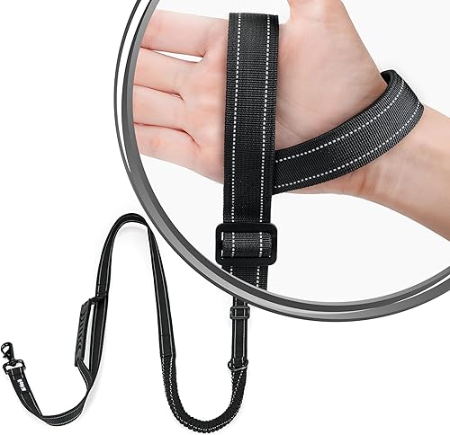 Miniatura 20 de Correa básica para perro, correa de entrenamiento resistente sin tirones con antienredos, asas de tráfico acolchadas dobles ajustables de 5 a 5.6