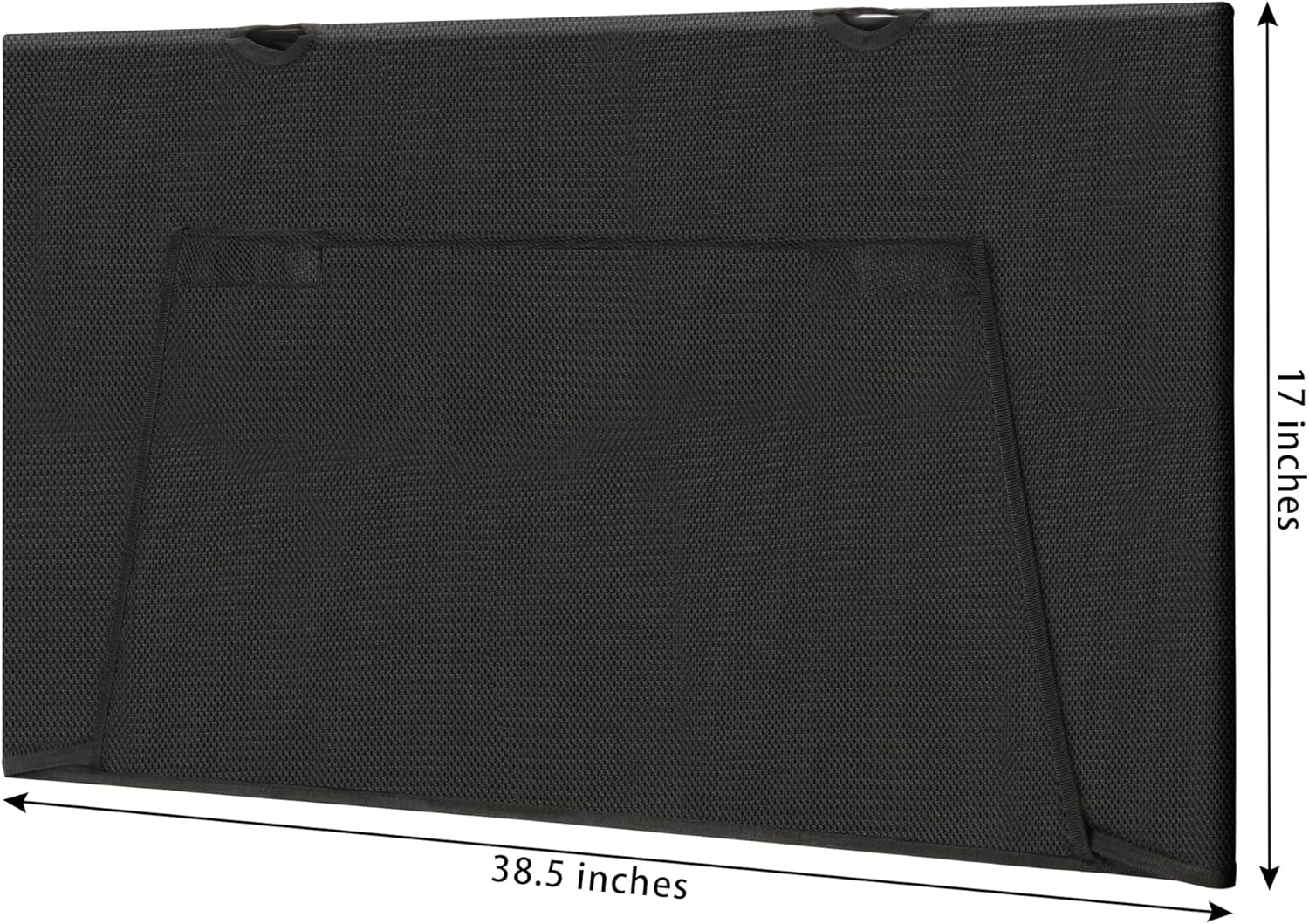 Under Desk Privacy Panel 39 in. Wide Modesty Panel For Desk - 17 in. Tall Black Faux Leather Desk Skirt for Office Desk with Cable Management Net, Perfect for 40 in. Work Station