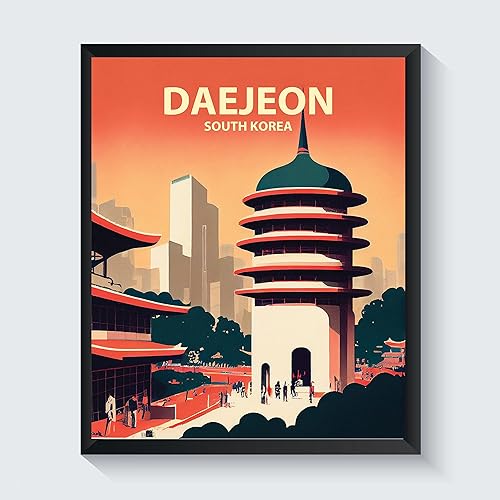 Vista 25 de Póster de impresión artística retro de la ciudad de Tokio, arte de pared de Japón, póster de sala de estar, decoración de pared, paisaje urbano