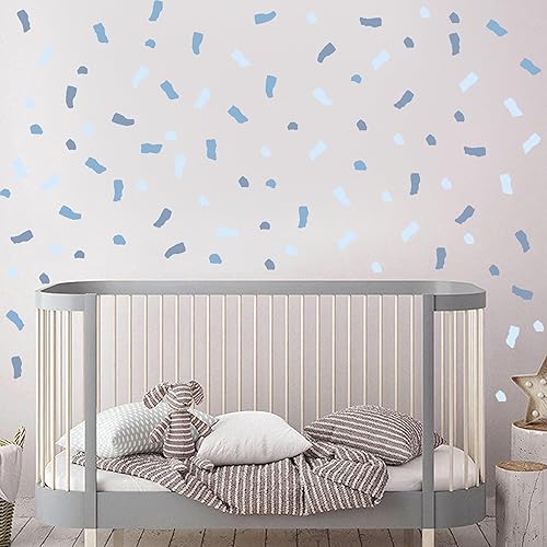 Miniatura 5 de Calcomanía de pared con patrón de terrazo, diseño geométrico, abstracto, moderno, calcomanías de pared de piedra geométrica abstracta para