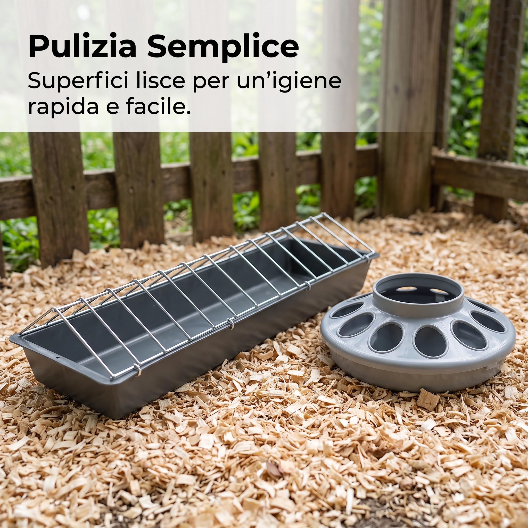 Mangeoire Poules en Plastique pour élevage, Distributeur Automatique pour Poussins et volaille, Abreuvoir Rond pour Canards et oies à 10 Trous, Support Simple Couche, 60 cm