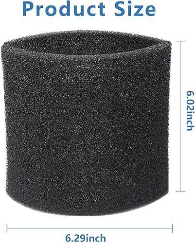 Miniatura 6 de Shop Vac Filtro de repuesto – Paquete de 3 filtros VF2001 de funda de espuma para aspiradora en seco y húmedo, apto para Shop-Vac, Vacmaster y Genie