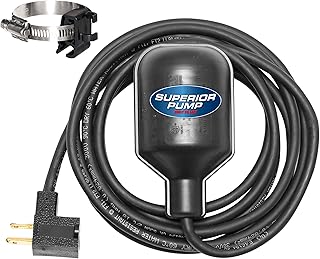 Superior Pump 92005 25' Tethered Float Switch for Sump and Sewage Pump , Black