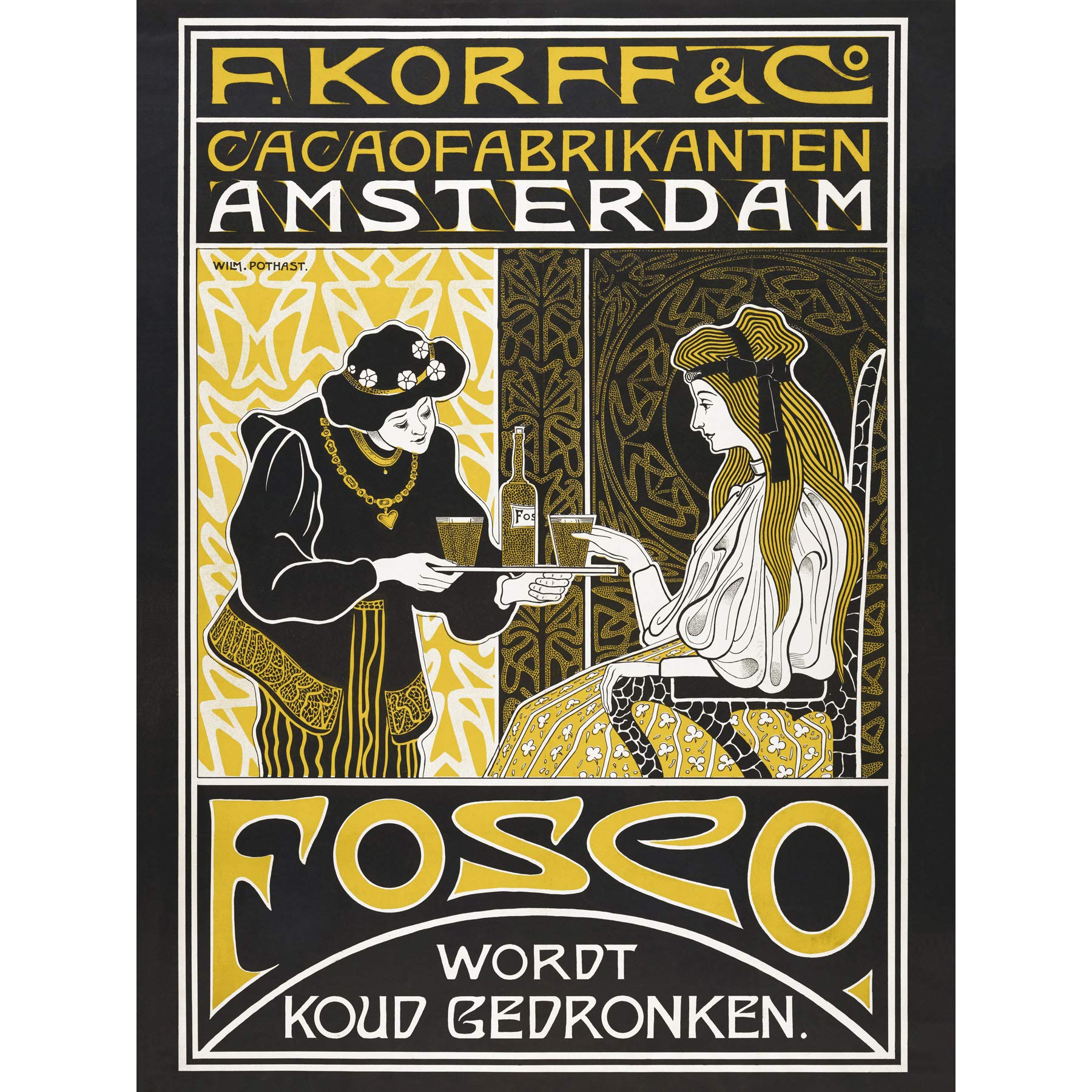 Wee Blue Coo Pothast Korff Cocoa Chocolate Amsterdam Large Wall Art Poster Print Thick Paper 18X24 Inch