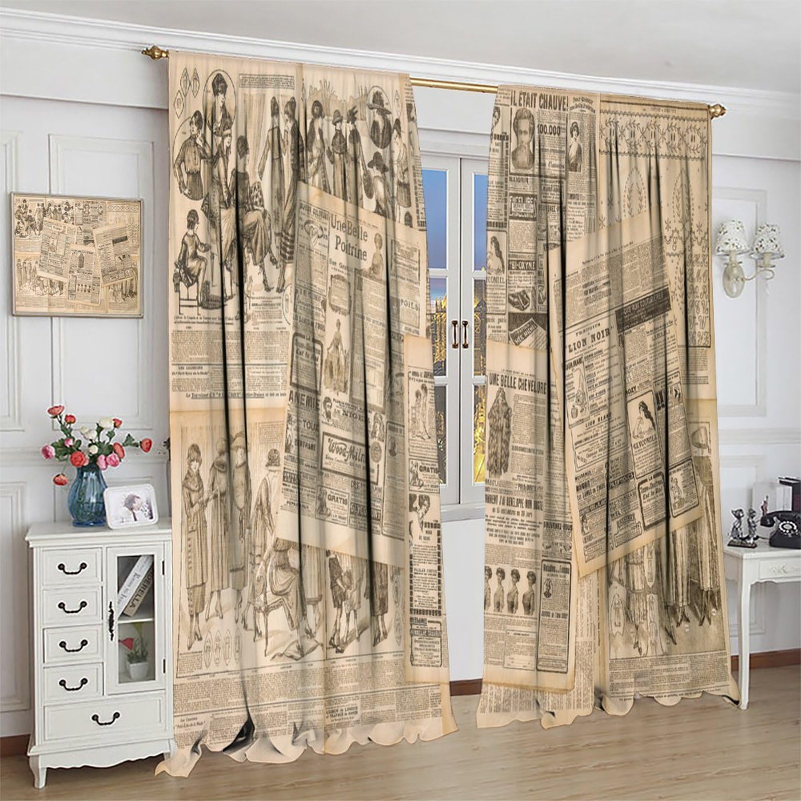 Paper Curtain Spring Paper Curtains DUNISO Temporary Paper Blinds For Windows, No Drilling