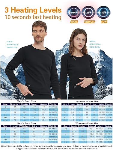 Miniatura 7 de Conjunto de ropa interior térmica eléctrica para mujer, 22 zonas de calefacción, calefacción eléctrica con USB, equipo de caza de invierno