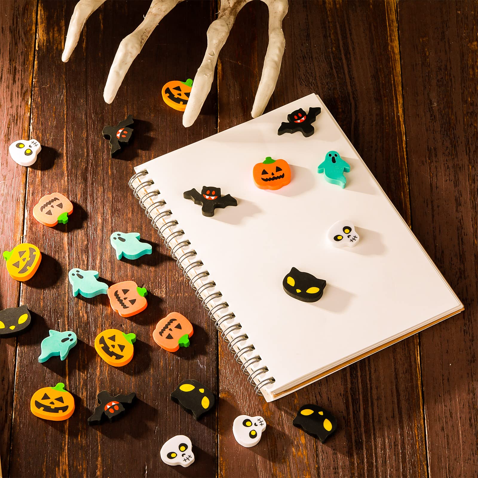 Paquet De 6 Petites Gommes En Forme De Aliments, Mini Gomme En Caoutchouc Pour étudiants, Cadeaux De Récompense Pour Enseignants, Fête D'Halloween