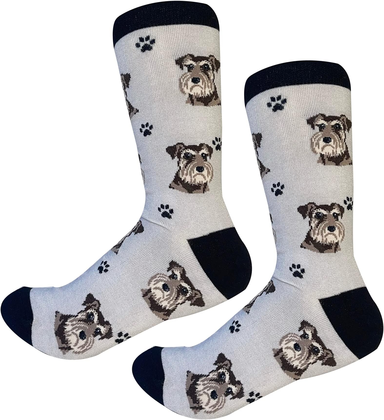 Schnauzer, Uncropped Ears Dog Breed Socks Unisex Sock Daddy by E&S Pets