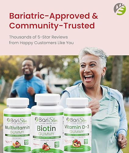 Miniatura 7 de BariSlim Gomitas multivitamínicas bariátricas – Vitamina gomosa especialmente formulada para pacientes después de una cirugía de pérdida de peso –