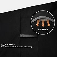 Vista 6 de Dokon Fundas para sofá de patio, impermeables, de 3 plazas, con rejillas de ventilación, resistente al viento, anti-UV, tela Oxford, funda de sofá