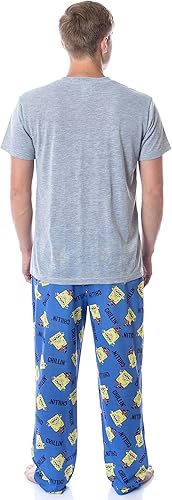 Miniatura 4 de Nickelodeon - Conjunto de pijama de Bob Esponja SquarePants para hombre