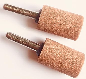 OSAKA ABRASIVE Cylindrical Mounted Point (Orange, 19 X 32 X 6 mm, Shank)