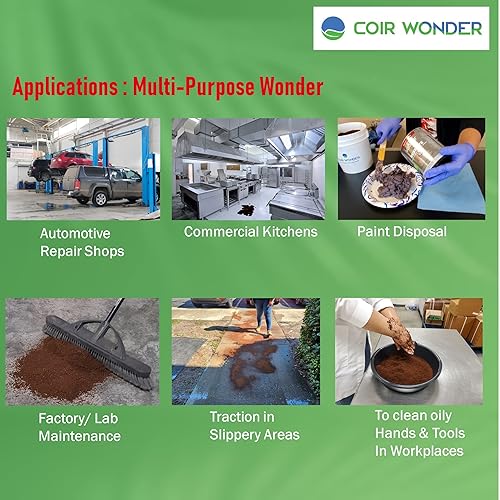 Miniatura 6 de 3-en-1 absorbente de aceite, endurecedor de pintura y compuesto para barrer  15L (5.3 lb)  Absorbe 10 cuartos de galón de aceite, solidifica 33