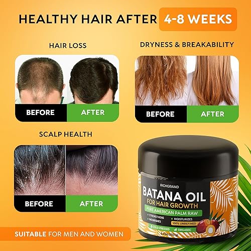 Miniatura 3 de Aceite de batana para el crecimiento del cabello y la piel, manteca de batana 100% cruda sin refinar de Honduras, hidratante corporal multiusos