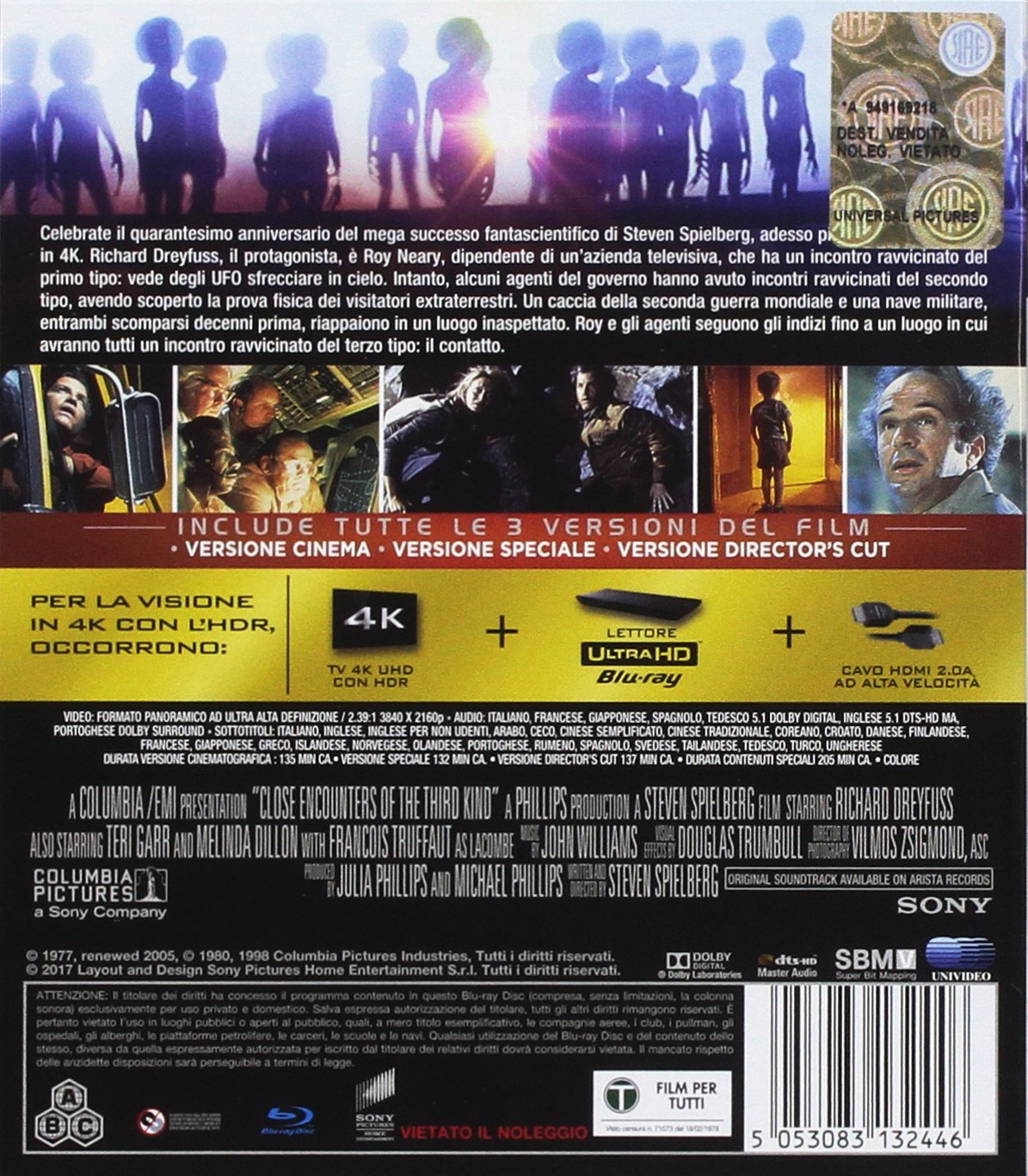 Incontri Ravvicinati Del Terzo Tipo (40° Anniversario) (4K Ultra-HD+ Blu-Ray)