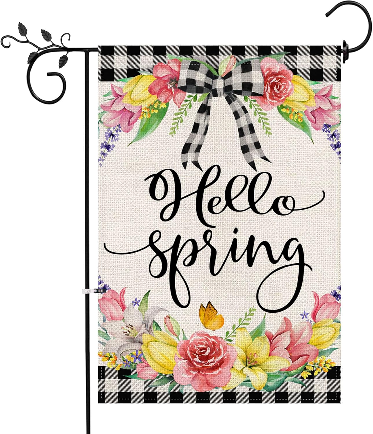 Spring Garden Flag 12x18 Inch Double Sided Outside