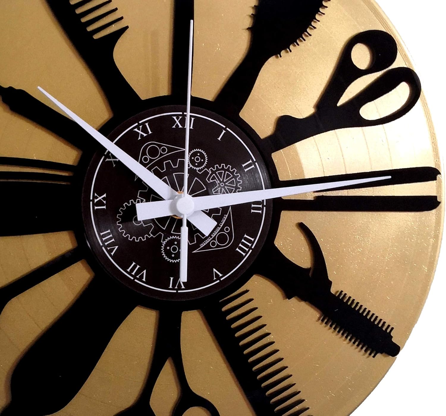 Instant Karma Clocks, Black and Gold B5, 30cm - Image 4