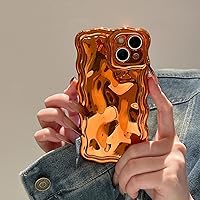 Vista 21 de FABSPARK Funda para iPhone 11, Patrón de Burbujas de Meteorito 3D Electrochapado Galvanizado con Brillos Marco Ondulado Rizado Funda Brillante, TPU
